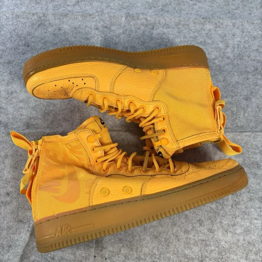 917753-801 - Mens 9 / Womens 10.5 Nike SF Air Force 1 Mid OBJ Laser Orange Gum
